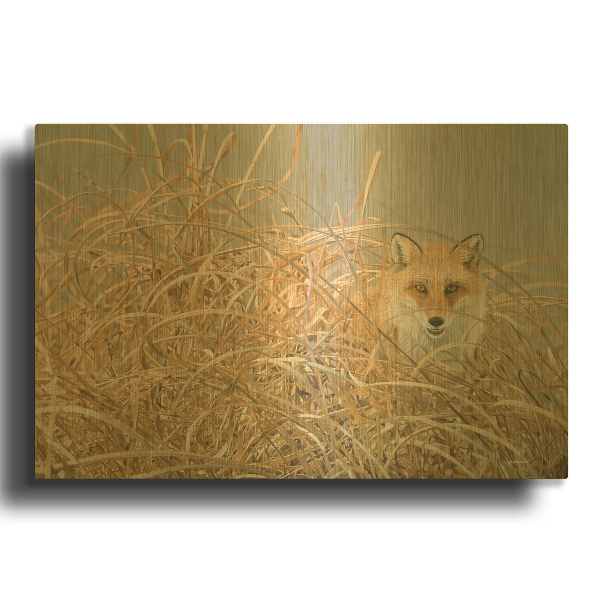 'Silent Gaze' By Joh Naito Gold Metal Wall Art