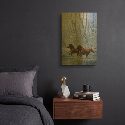 'Sign Of Spring' By Joh Naito Gold Metal Wall Art
