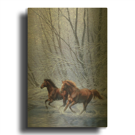 'Sign Of Spring' By Joh Naito Gold Metal Wall Art