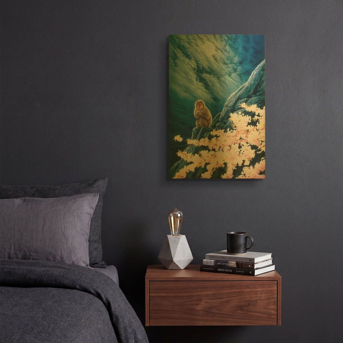 'Spring Cherry Blossoms' By Joh Naito Gold Metal Wall Art