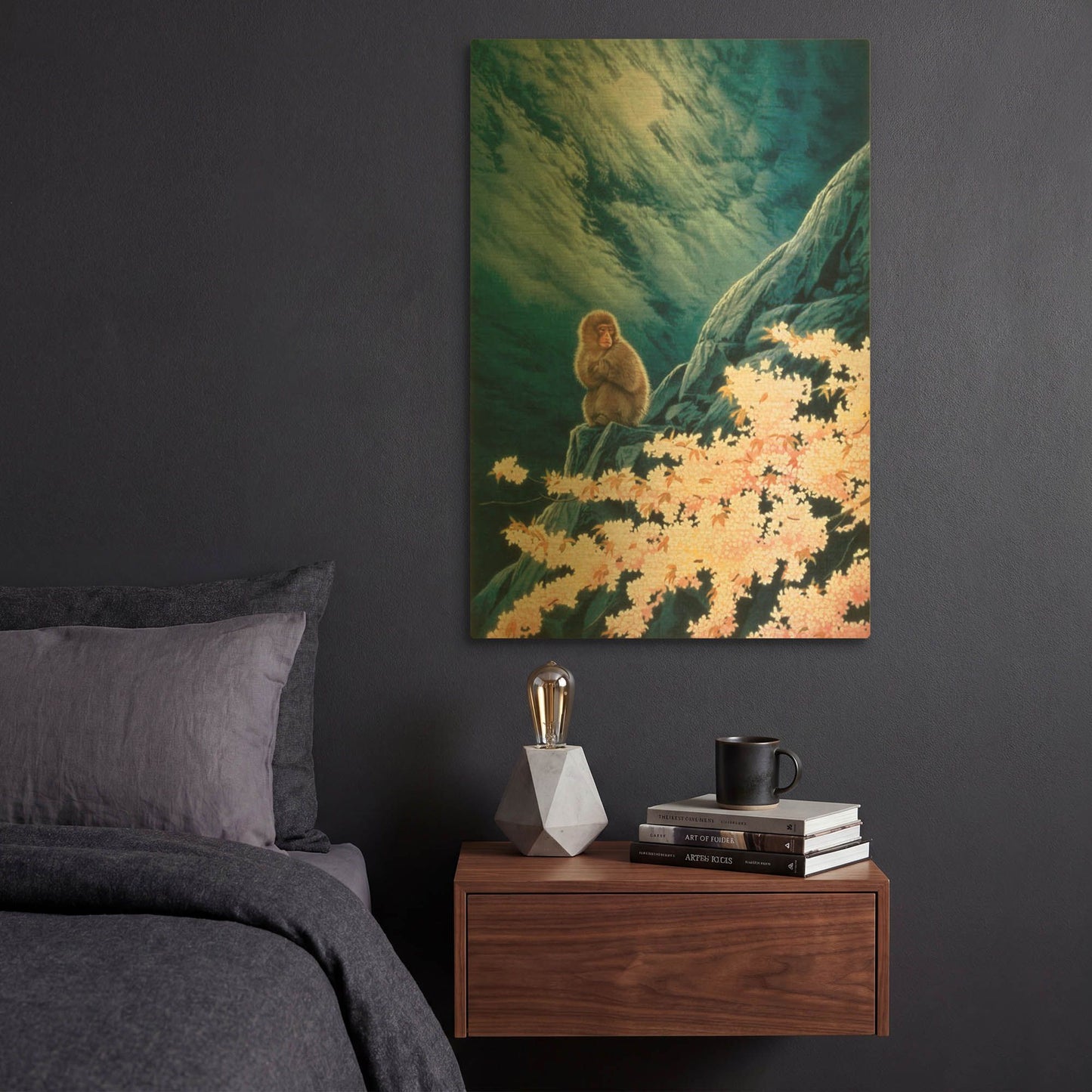 'Spring Cherry Blossoms' By Joh Naito Gold Metal Wall Art