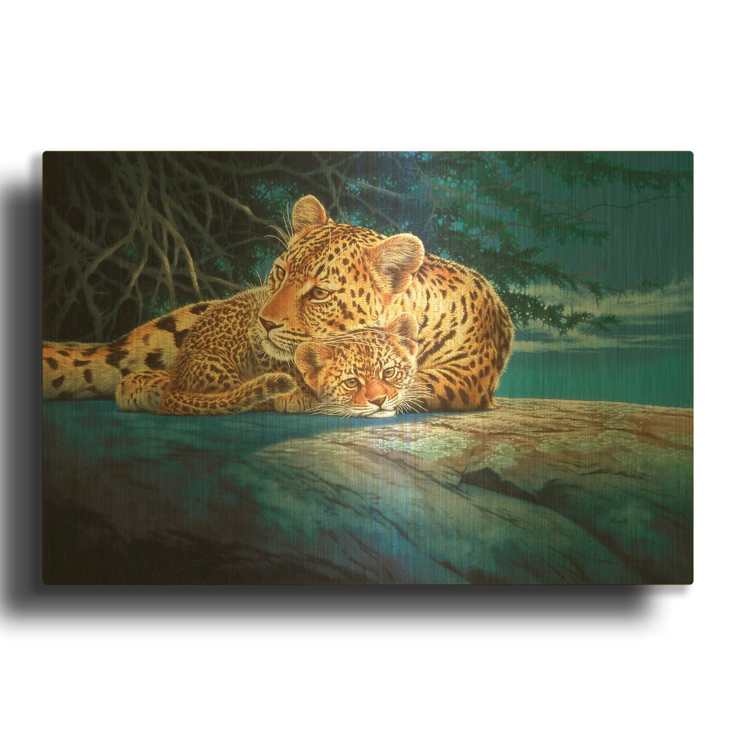 'Sunlight Filtering' By Joh Naito Gold Metal Wall Art