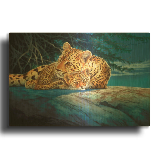 'Sunlight Filtering' By Joh Naito Gold Metal Wall Art