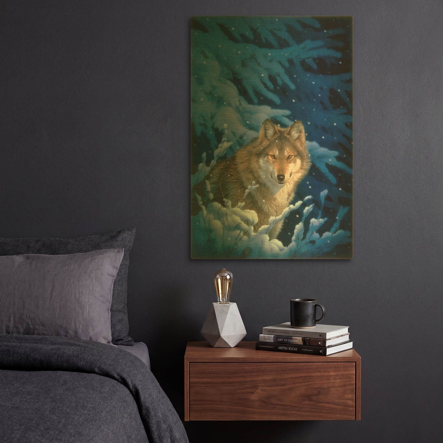 'Winter-Snow' By Joh Naito Gold Metal Wall Art