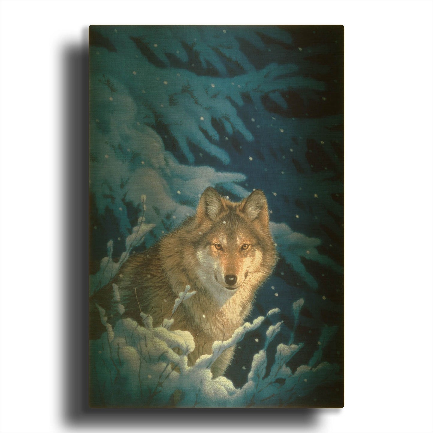 'Winter-Snow' By Joh Naito Gold Metal Wall Art