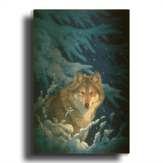 'Winter-Snow' By Joh Naito Gold Metal Wall Art