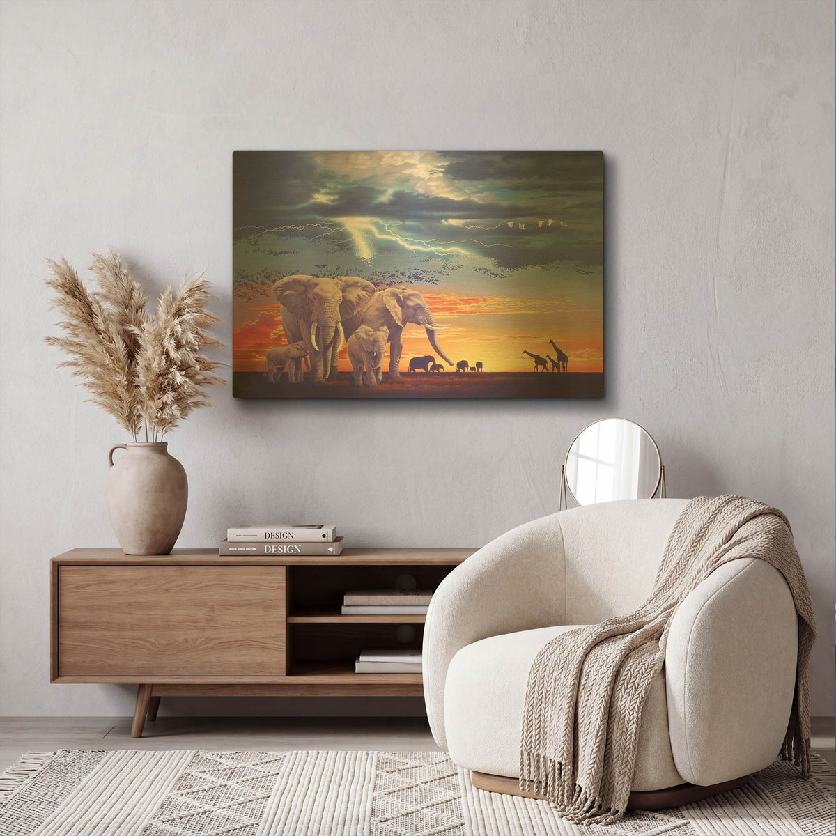 'Sacred Family' By Joh Naito Gold Metal Wall Art