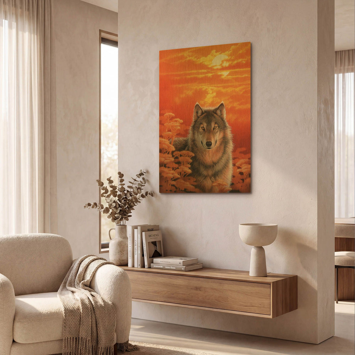 'Gaze' By Joh Naito Gold Metal Wall Art