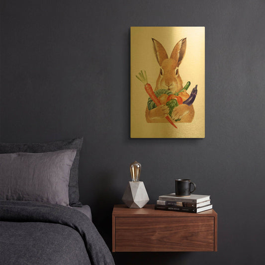 'Green Fiesta' By Joh Naito Gold Metal Wall Art
