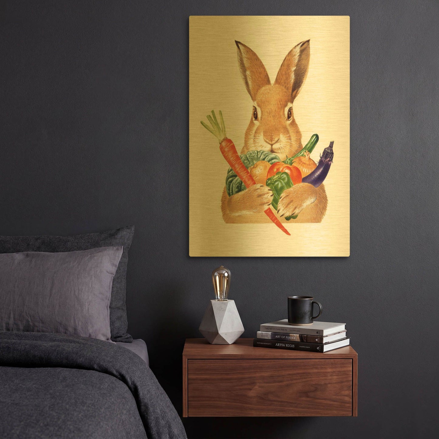 'Green Fiesta' By Joh Naito Gold Metal Wall Art