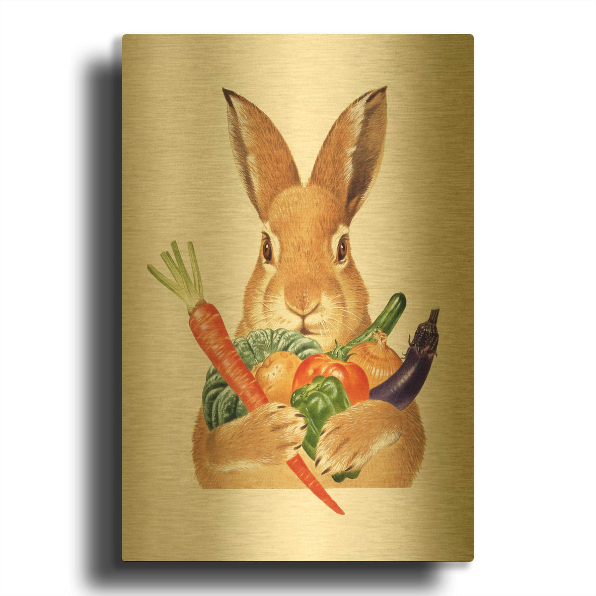'Green Fiesta' By Joh Naito Gold Metal Wall Art
