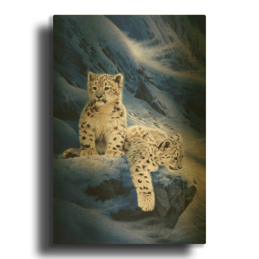 'Live In Himaroyan-Left' By Joh Naito Gold Metal Wall Art