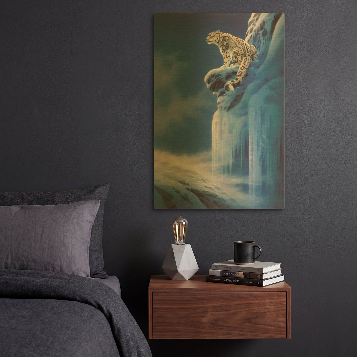 'Live In Himaroyan-Right' By Joh Naito Gold Metal Wall Art