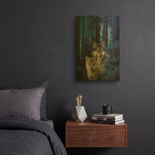 'Mystic Canyon' By Joh Naito Gold Metal Wall Art