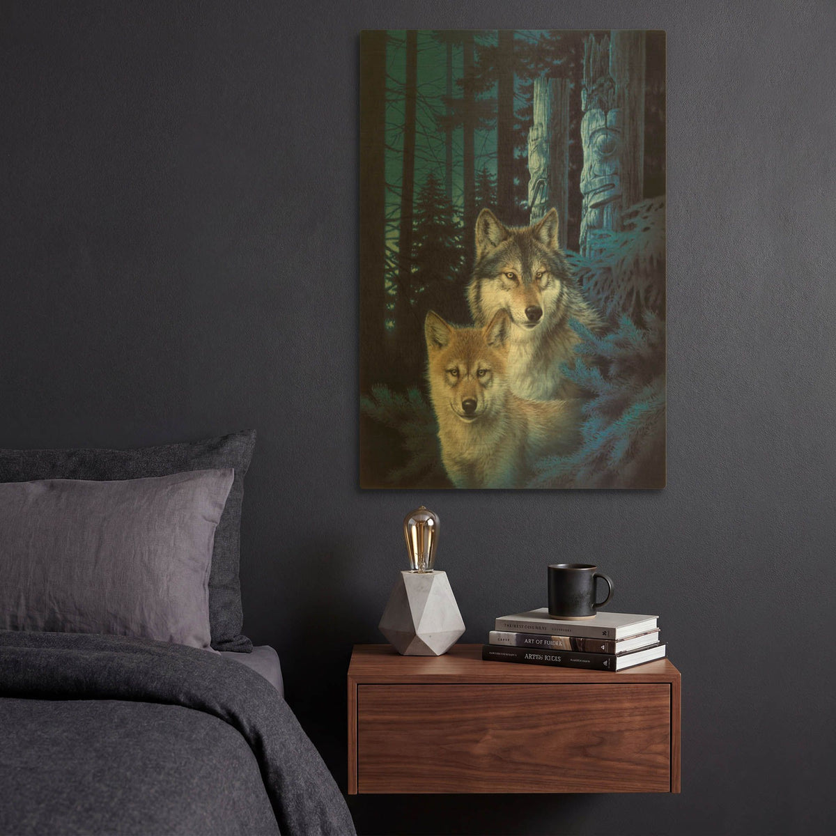 'Mystic Canyon' By Joh Naito Gold Metal Wall Art