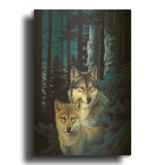 'Mystic Canyon' By Joh Naito Gold Metal Wall Art