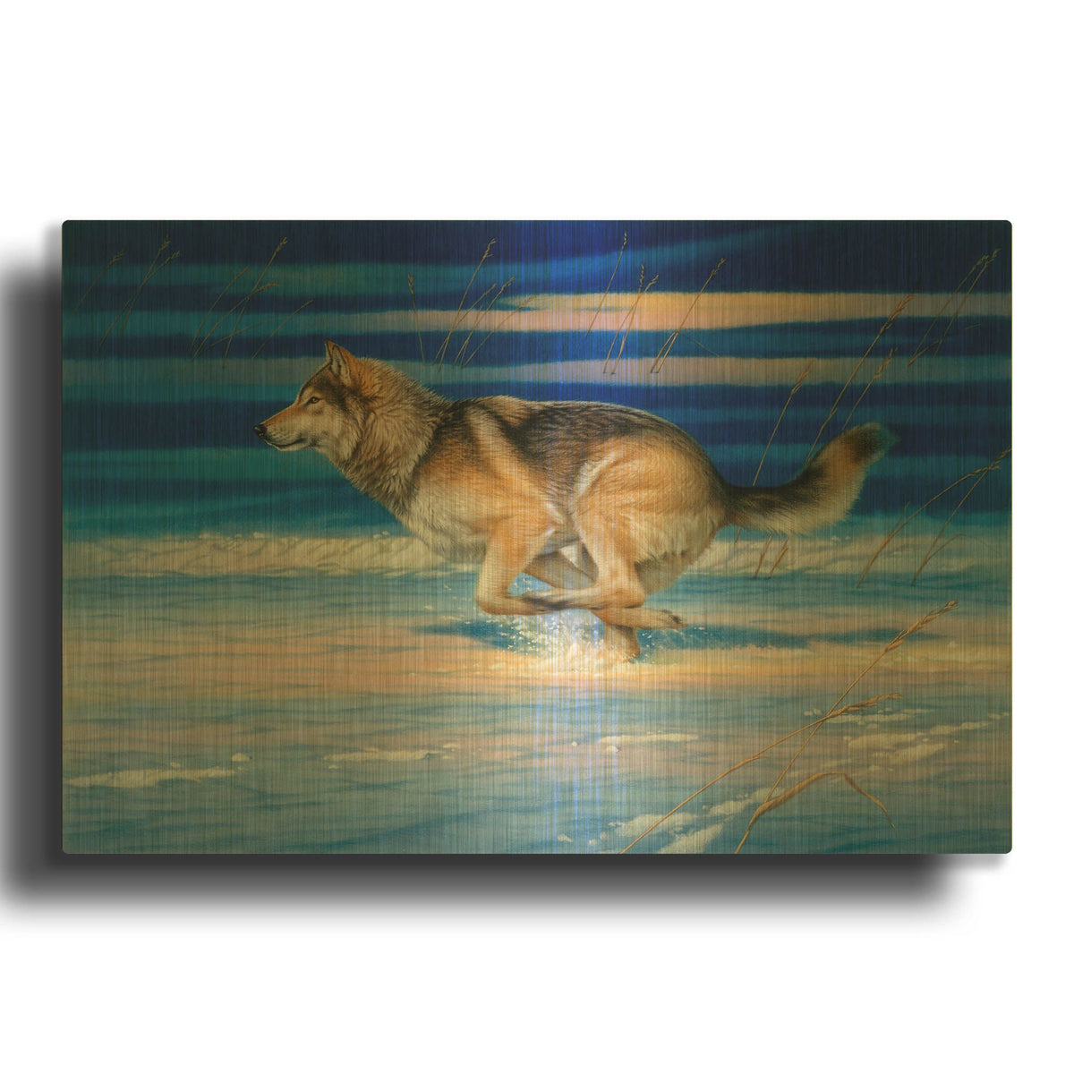 'Snow Beat' By Joh Naito Gold Metal Wall Art