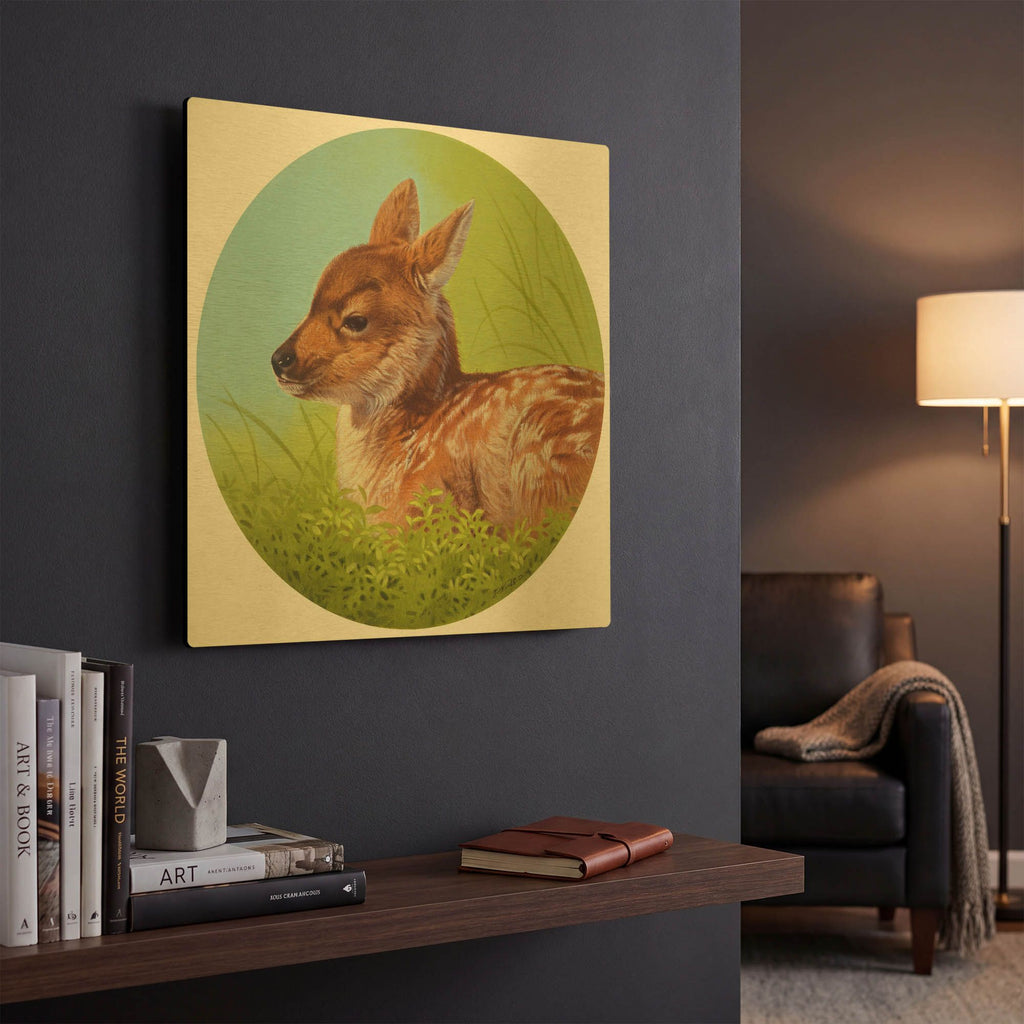 'Quiet Place' By Joh Naito Gold Metal Wall Art