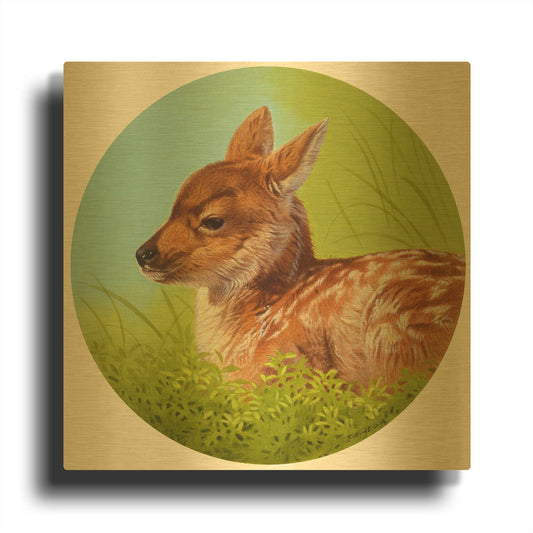 'Quiet Place' By Joh Naito Gold Metal Wall Art