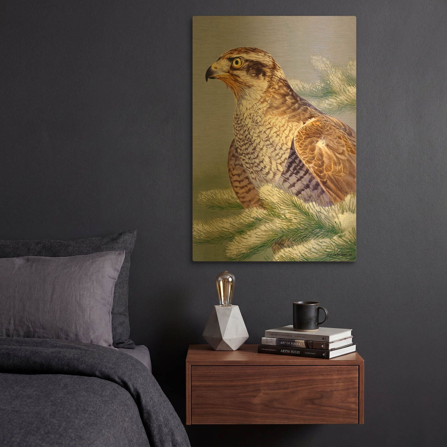 'Basking' By Joh Naito Gold Metal Wall Art
