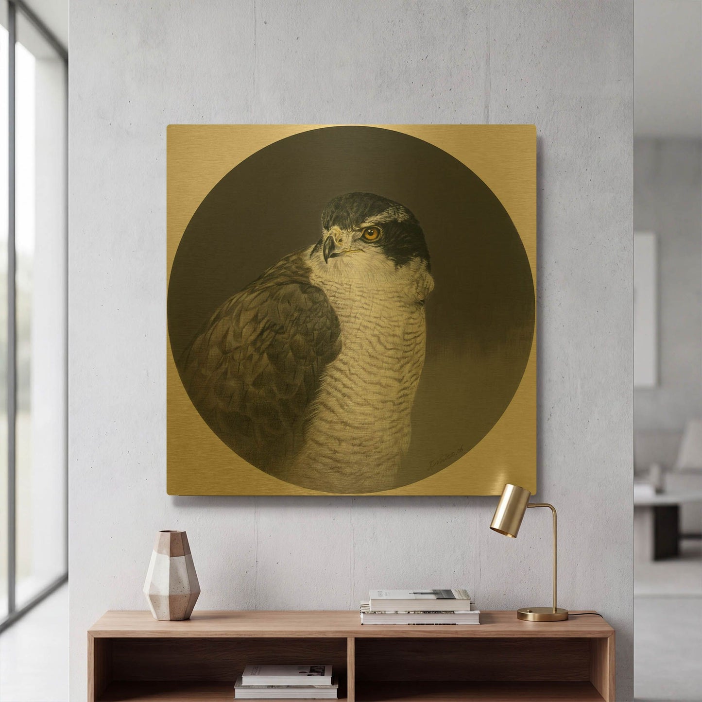 'Poised' By Joh Naito Gold Metal Wall Art