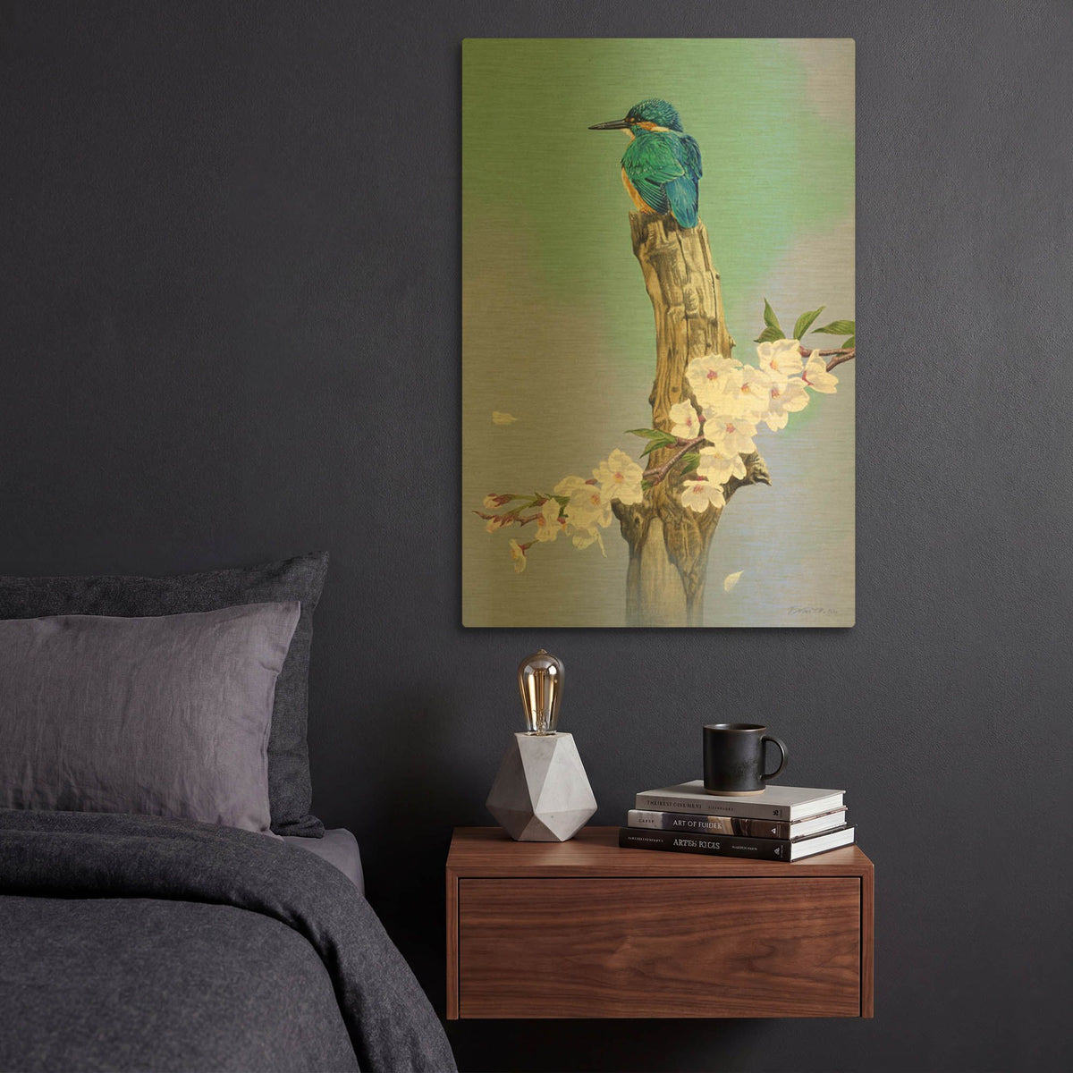 'High Perch' By Joh Naito Gold Metal Wall Art