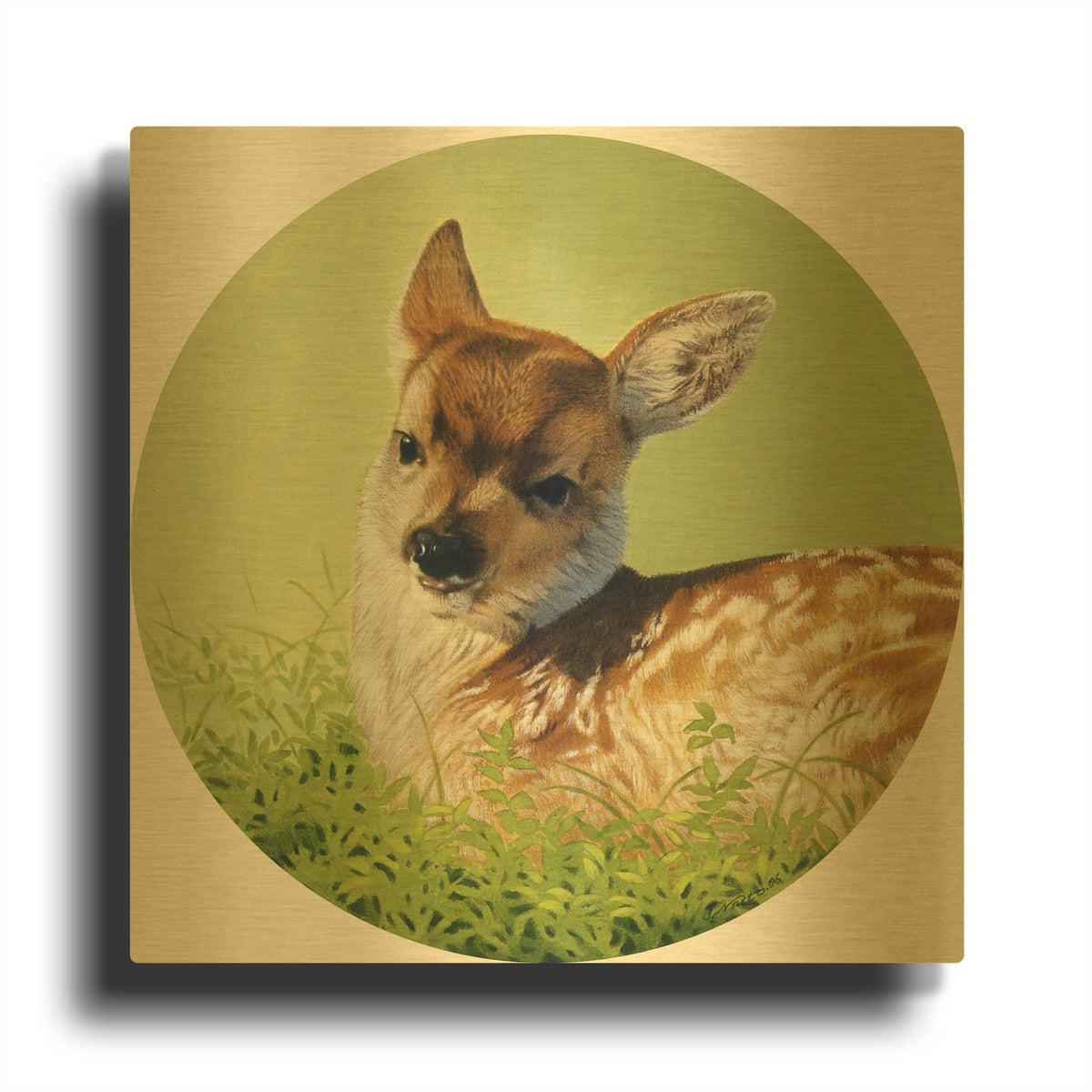 'Soft Light' By Joh Naito Gold Metal Wall Art