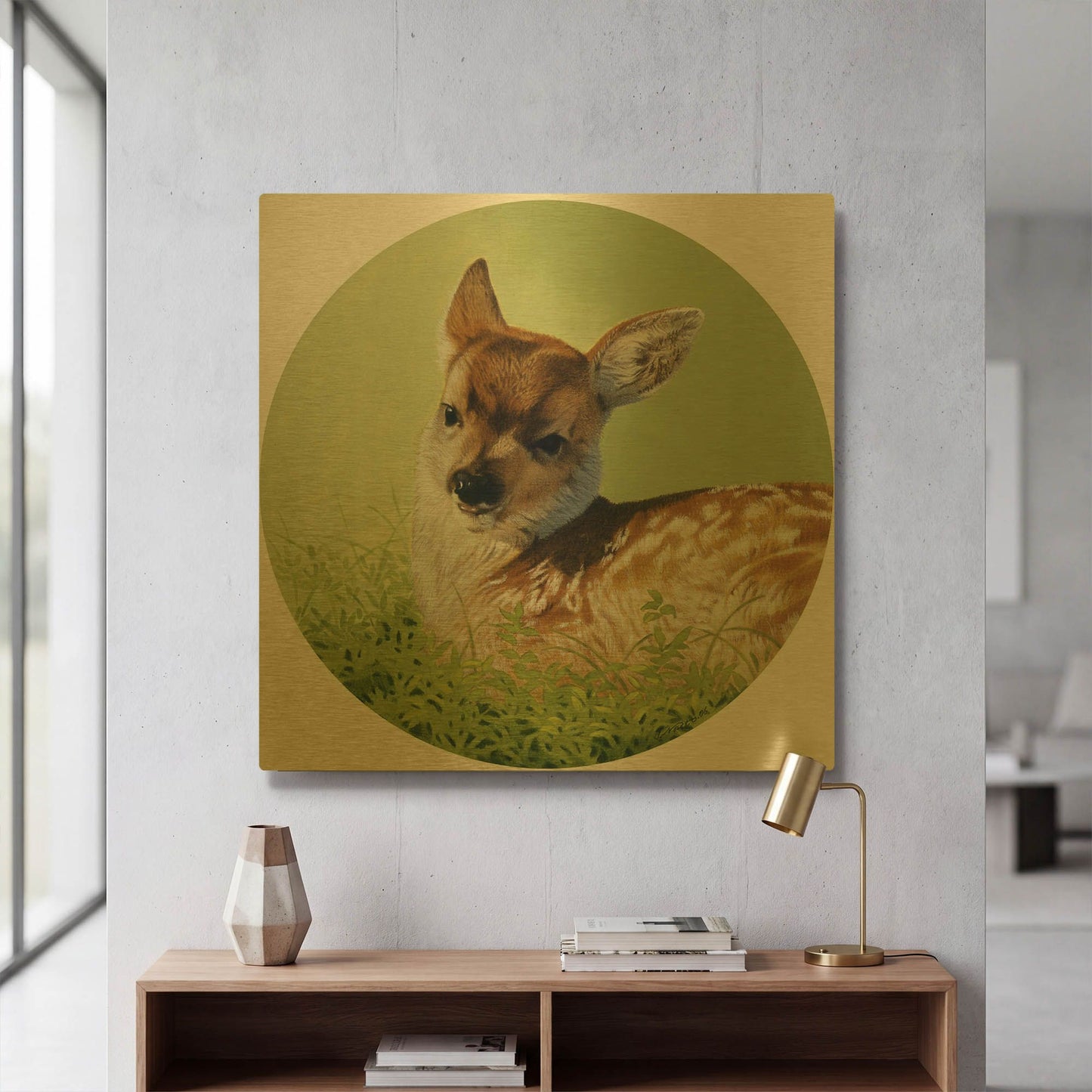 'Soft Light' By Joh Naito Gold Metal Wall Art