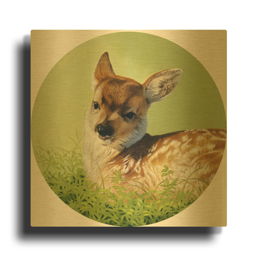 'Soft Light' By Joh Naito Gold Metal Wall Art