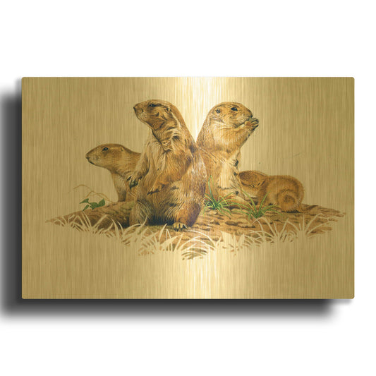 'Group Outing' By Joh Naito Gold Metal Wall Art