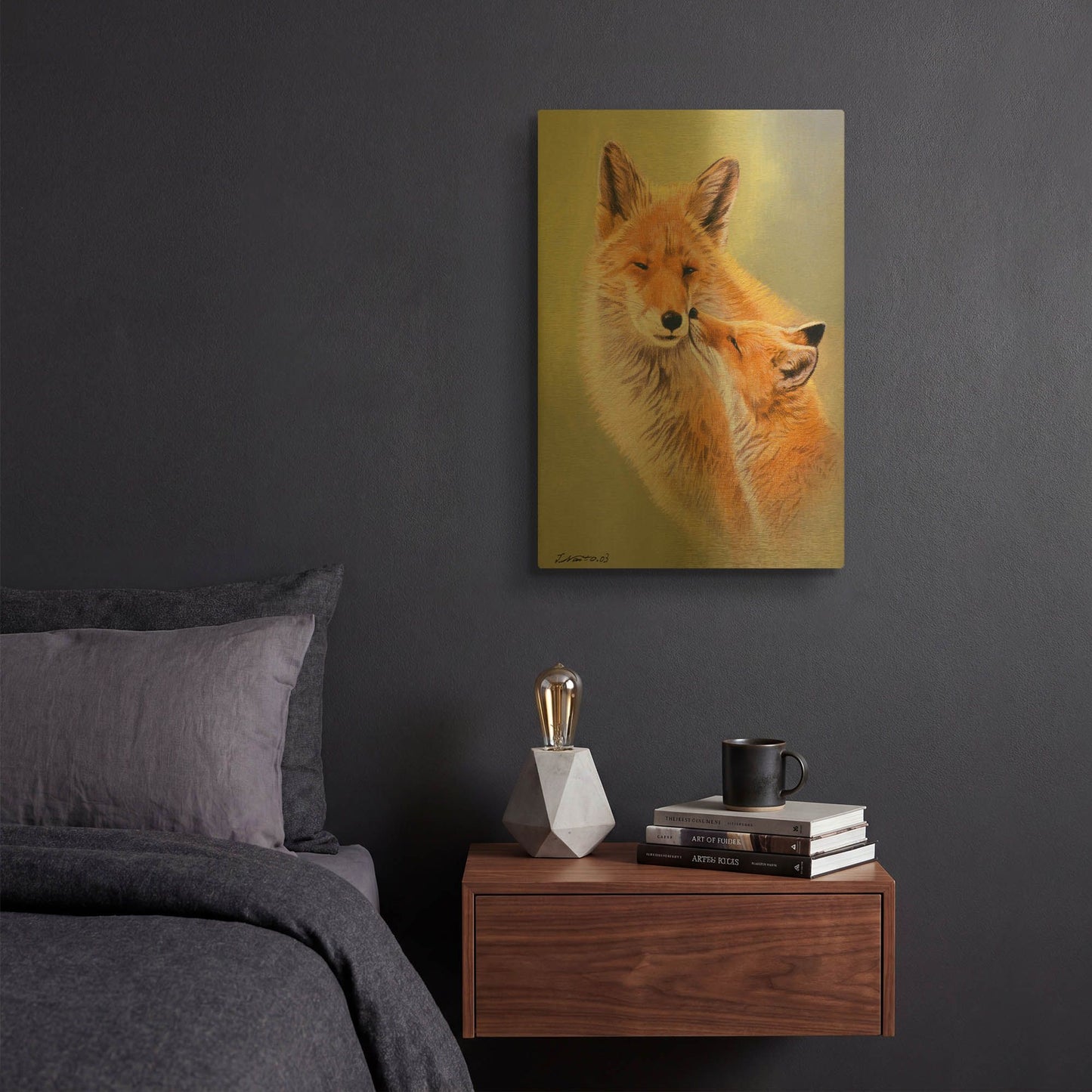 'Mother' By Joh Naito Gold Metal Wall Art