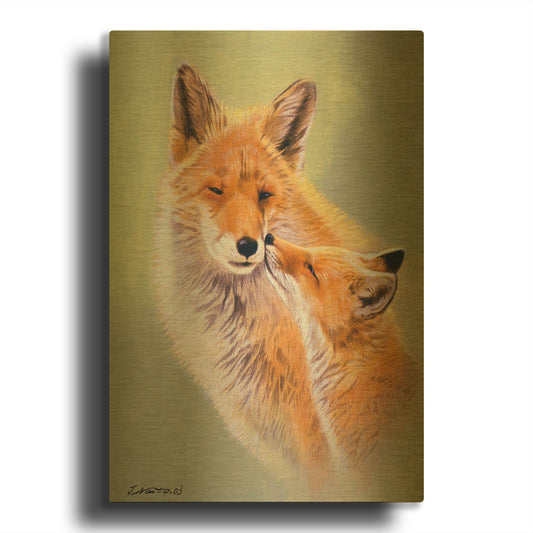 'Mother' By Joh Naito Gold Metal Wall Art