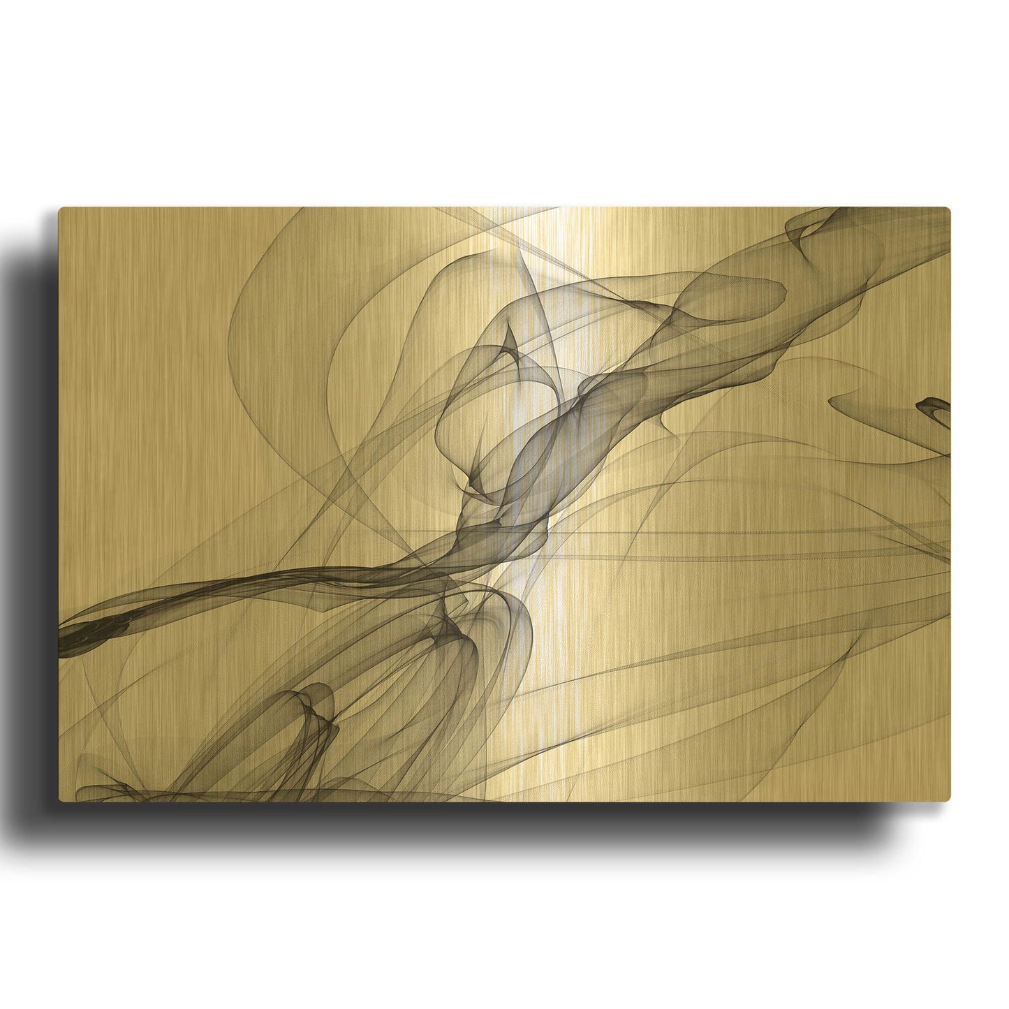 'Abstract Black and White 18-21' By Irena Orlov Gold Metal Wall Art