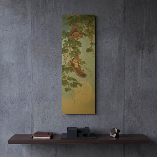 'Climbing' By Joh Naito Gold Metal Wall Art