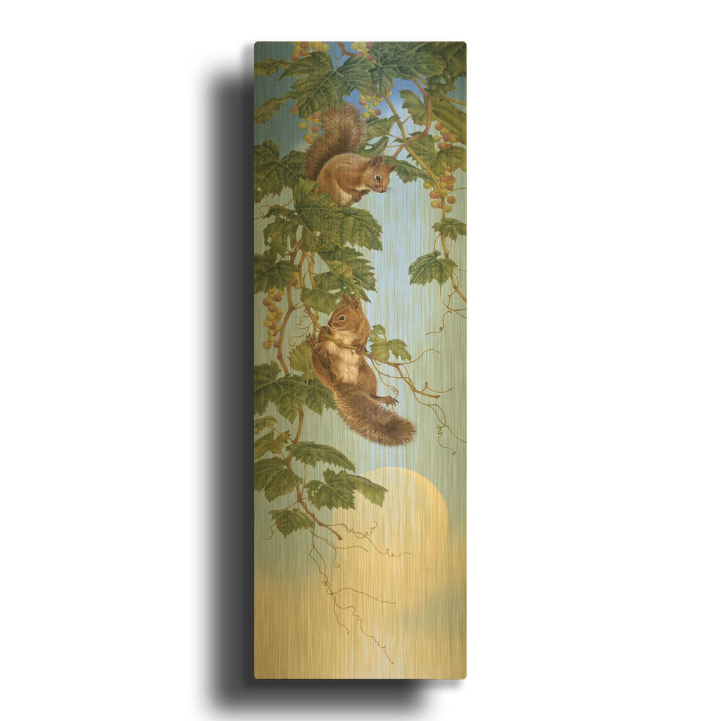 'Climbing' By Joh Naito Gold Metal Wall Art