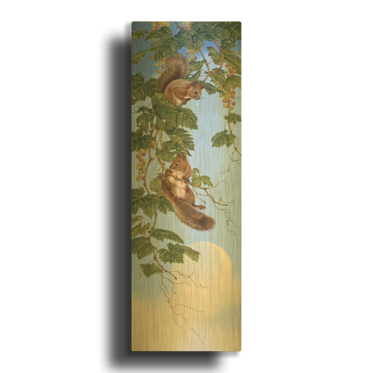 'Climbing' By Joh Naito Gold Metal Wall Art