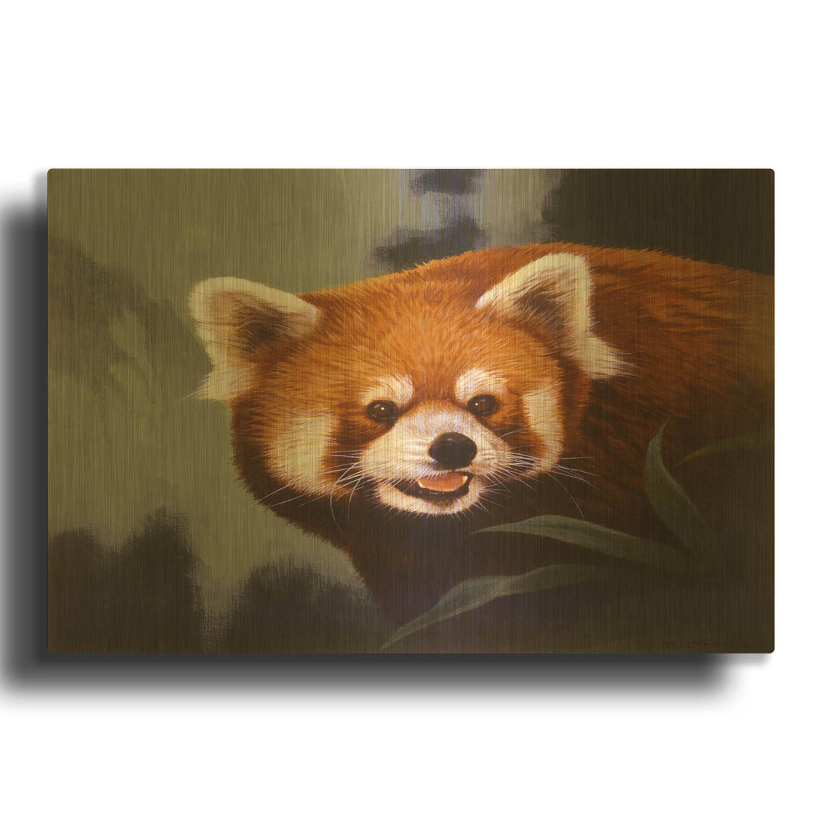 'Hiding Out' By Joh Naito Gold Metal Wall Art
