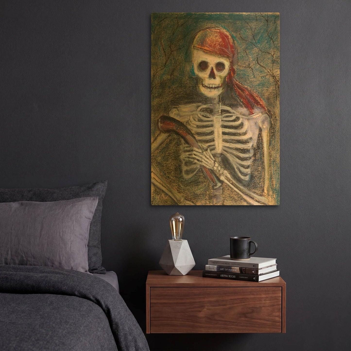 'A Pirate and Her Pistol' By Marie Marfia Fine Art Gold Metal Wall Art