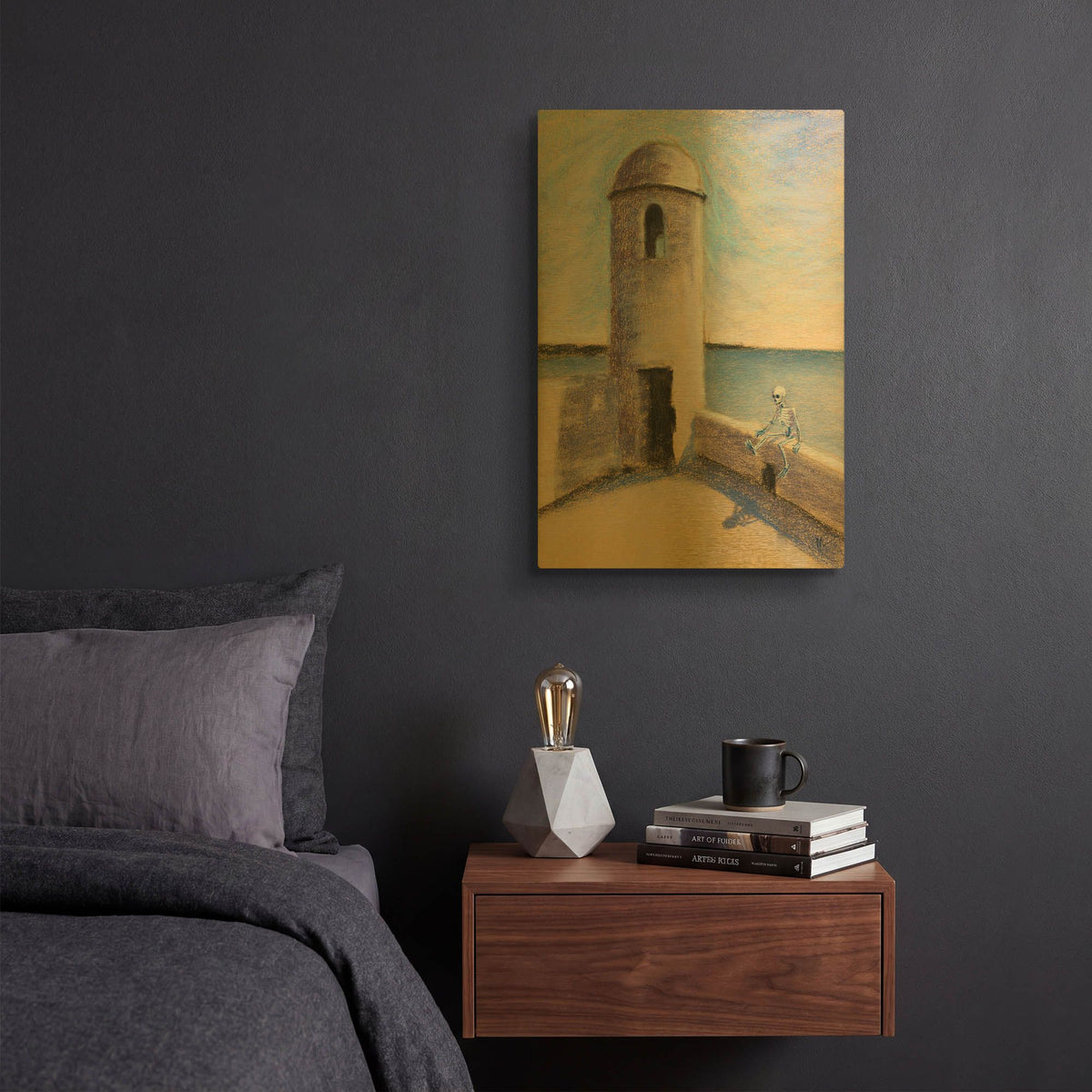 'I' By Marie Marfia Fine Art Gold Metal Wall Art