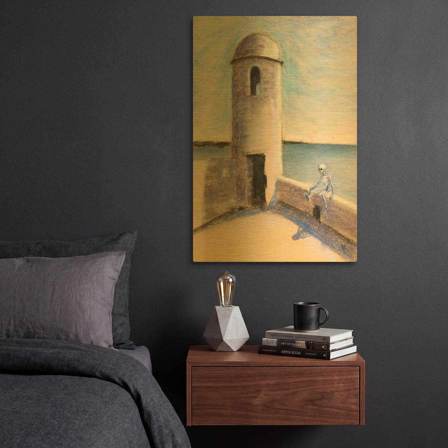 'I' By Marie Marfia Fine Art Gold Metal Wall Art