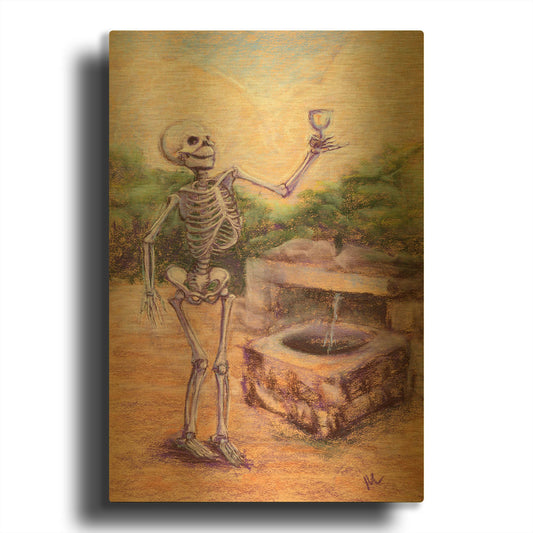 'I think It' By Marie Marfia Fine Art Gold Metal Wall Art
