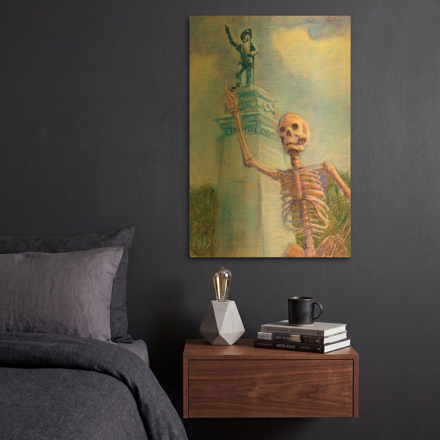 'Me and Juan go way way back' By Marie Marfia Fine Art Gold Metal Wall Art