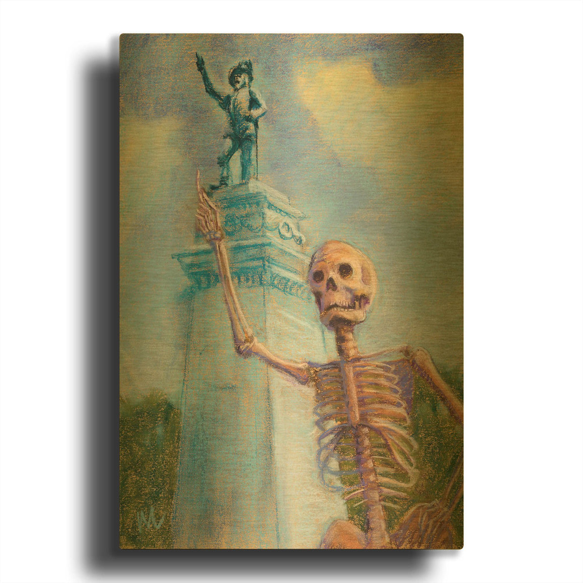 'Me and Juan go way way back' By Marie Marfia Fine Art Gold Metal Wall Art