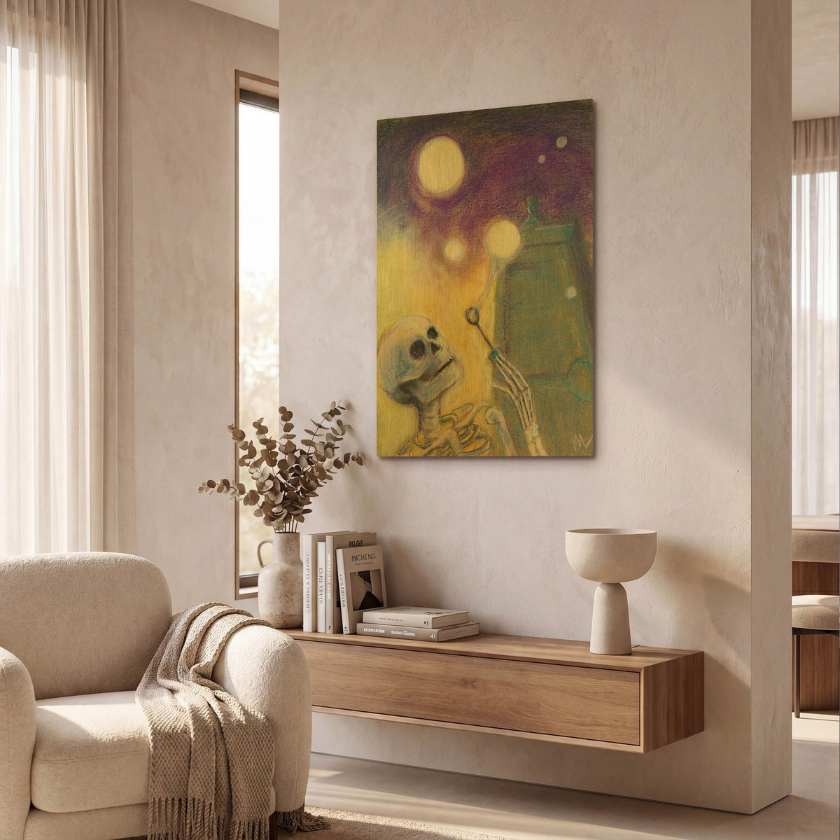 'Orbs!' By Marie Marfia Fine Art Gold Metal Wall Art