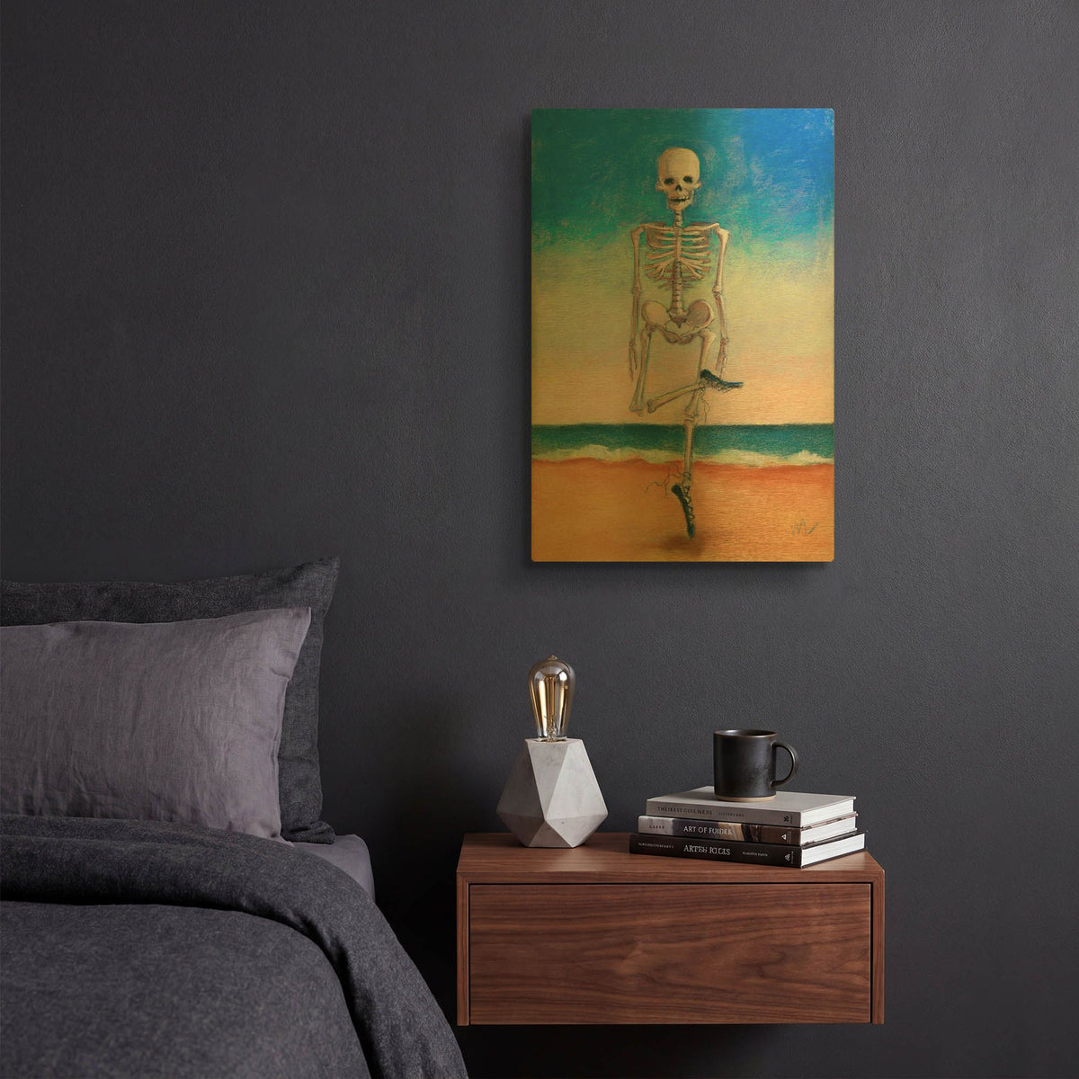 'Skeltic Dancer' By Marie Marfia Fine Art Gold Metal Wall Art