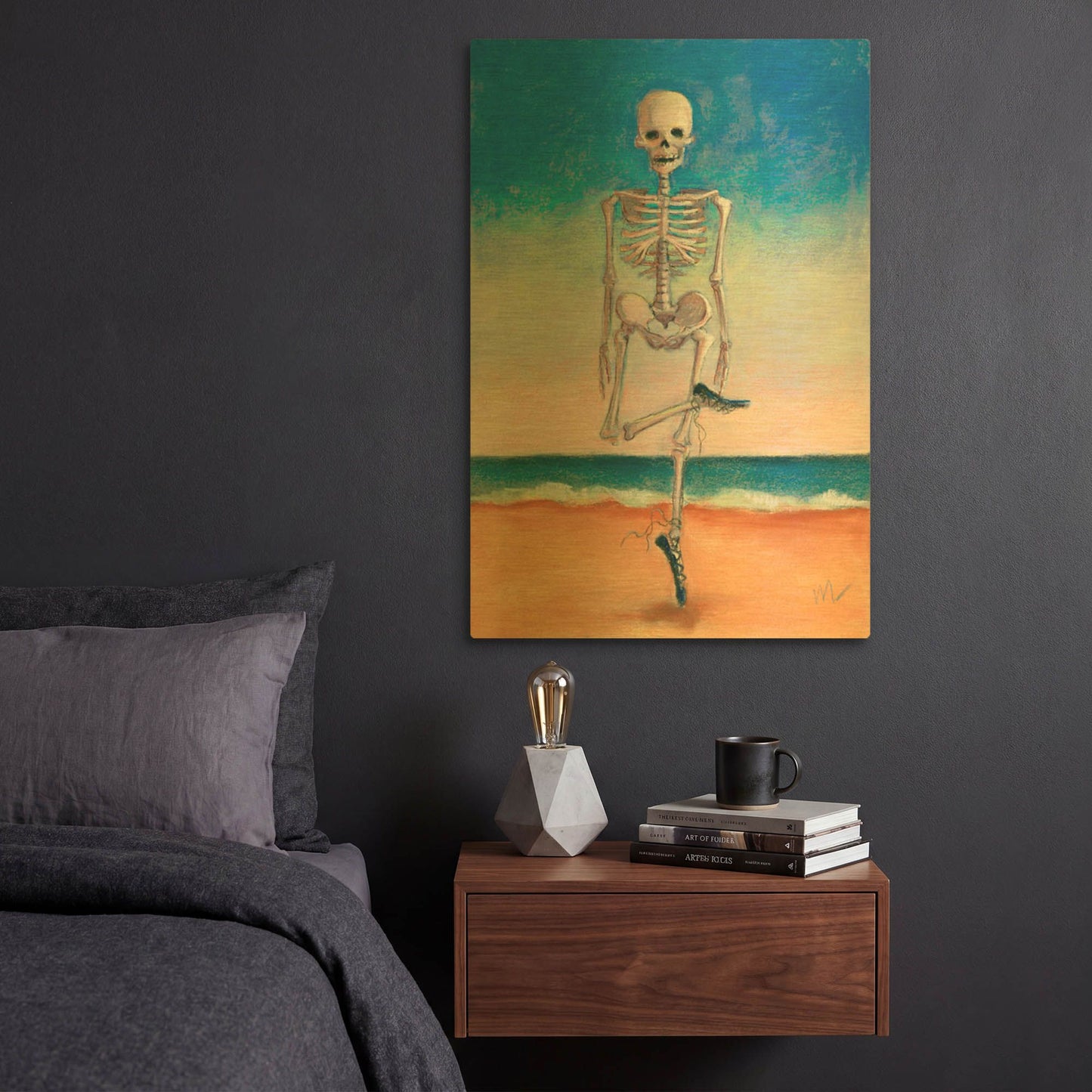 'Skeltic Dancer' By Marie Marfia Fine Art Gold Metal Wall Art
