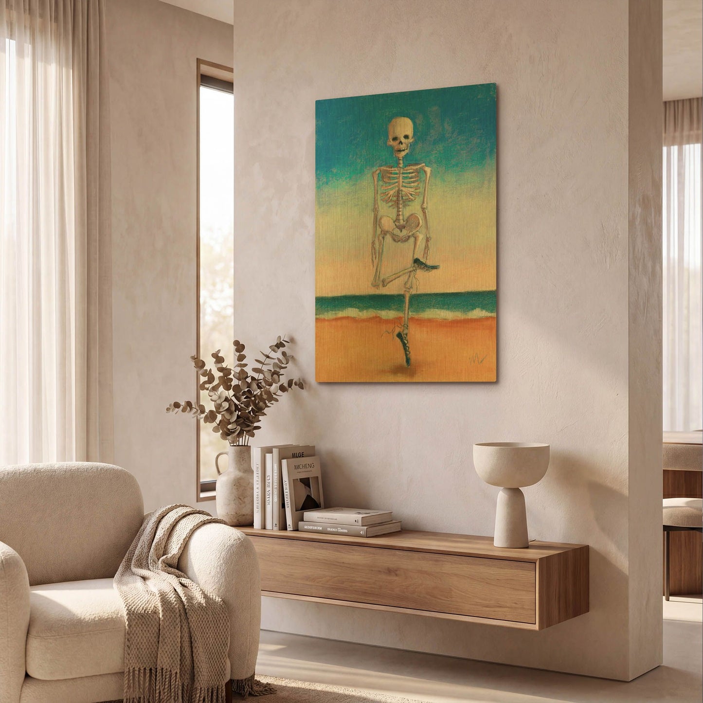 'Skeltic Dancer' By Marie Marfia Fine Art Gold Metal Wall Art