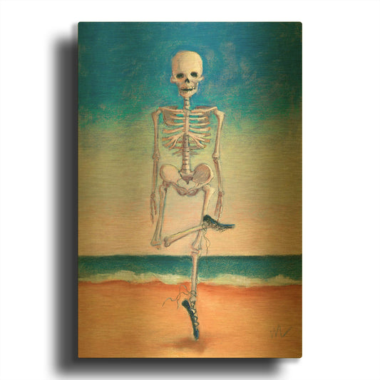 'Skeltic Dancer' By Marie Marfia Fine Art Gold Metal Wall Art