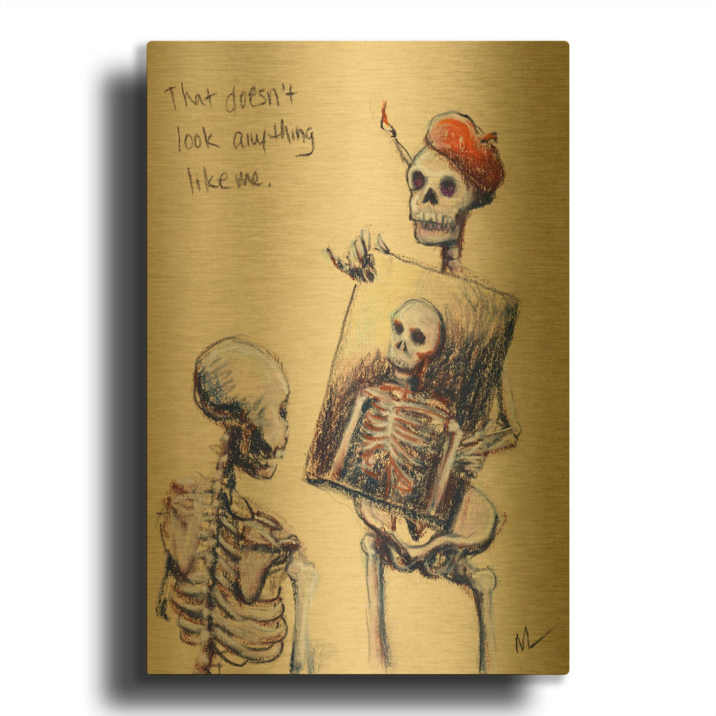 'That doesn' By Marie Marfia Fine Art Gold Metal Wall Art