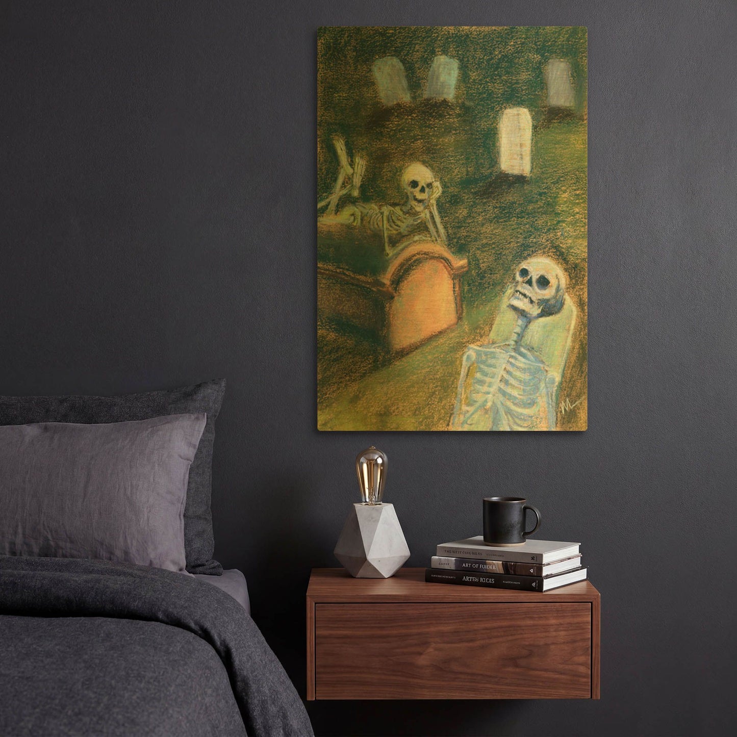 'There' By Marie Marfia Fine Art Gold Metal Wall Art